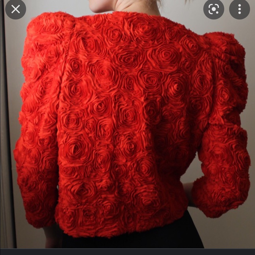 H&M GARDEN COLLECTION RED ROSES JACKET